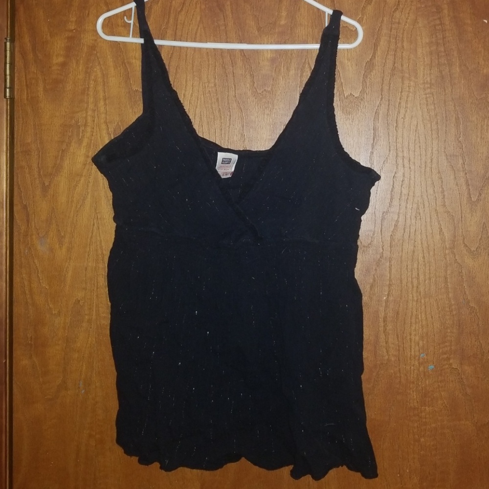 Black with slight glitter tank top